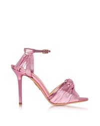 Charlotte Olympia - Broadway Party Pink Metallic Nappa Sandal - Lyst