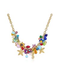 Antica Murrina - Blue Marilena - Murano Glass Marine Gold Plated Necklace - Lyst