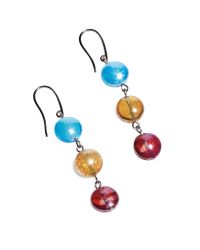 Antica Murrina - Redentore 1 - Multicolor Murano Glass & Silver Leaf Dangling Earrings - Lyst