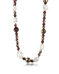AZ Collection | Metallic Beaded Chain Necklace | Lyst