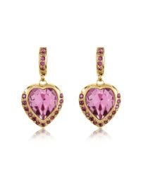 AZ Collection | Pink Heart Drop Earrings | Lyst