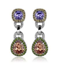 AZ Collection | Purple & Orange Clip-on Earrings | Lyst