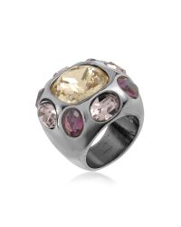 AZ Collection | Black Multicolor Crystal Ring | Lyst