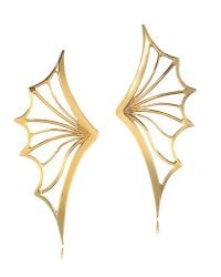 Bernard Delettrez - Metallic Bronze Bat Wing Earrings - Lyst