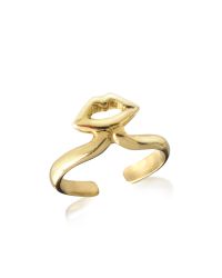Bernard Delettrez - Metallic Bronze Midi Ring W/mouth - Lyst