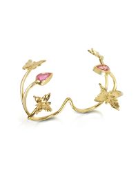 Bernard Delettrez - Metallic Butterfly And Pink Sapphires Gold 2 Fingers Ring - Lyst