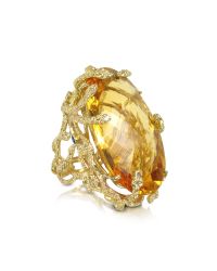 Bernard Delettrez - Metallic Medusa Gold And Citrine Ring - Lyst