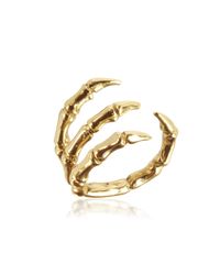 Bernard Delettrez - Metallic Golden Studs Articulated Bronze Ring - Lyst