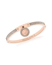 Michael Kors - Pink Heritage Pvd Rose Goldtone Stainless Steel Bracelet - Lyst
