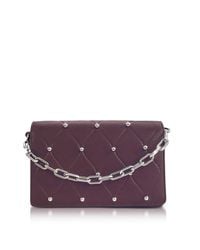 Alexander Wang - Purple Attica Biker Beet Leather Purse W/ball Studs - Lyst