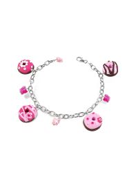 Dolci Gioie | Metallic Sterling Silver Donut Charm Bracelet | Lyst