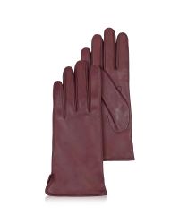FORZIERI - Purple Women's Burgundy Cashmere Lined Italian Leather Gloves - Lyst