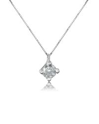FORZIERI | Metallic 0.15 Ct Diamond Solitaire Pendant 18k Gold Necklace | Lyst