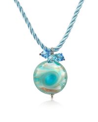 House of Murano | Blue Vortice - Turquoise Murano Glass Small Swirling Bead Necklace | Lyst