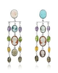 Mia & Beverly | Metallic Cameo Cascade Earrings | Lyst