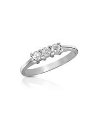 FORZIERI - Metallic 0.10 Ct Three-stone Diamond 18k Gold Ring - Lyst