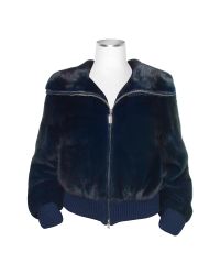 FORZIERI | Ultimate Luxury Collection Blue Mink Fur Bomber Jacket | Lyst