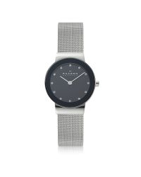 Skagen - Metallic Freja Black Stainless Steel Mesh Bracelet Women's Watch - Lyst