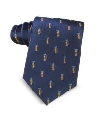 Marina D'este - Golf Bag Light Blue Woven Silk Men's Tie for Men - Lyst