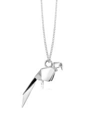 Origami Jewellery - Metallic Sterling Silver Parrot Pendant Necklace - Lyst