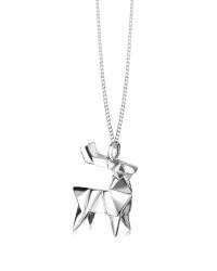Origami Jewellery - Metallic Sterling Silver Deer Pendant Necklace - Lyst