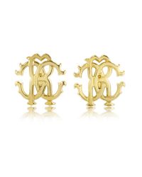 Roberto Cavalli - Metallic Rc Icon Metal Stud Earrings - Lyst