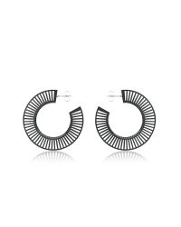 Vojd Studios - Phase Black Hoop Earrings - Lyst