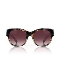 Moschino - Gray Question Mark Logo Wayfarer Sunglasses Grey Tortoiseshell/shaded Grey - Lyst