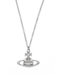 Vivienne Westwood - Andrea Large Bas Relief Pendant Rhodium/white - Lyst