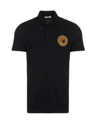 Versace | Sun Medusa Polo Shirt Black for Men | Lyst