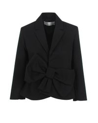 Victoria, Victoria Beckham | Tux Bow Jacket Black | Lyst