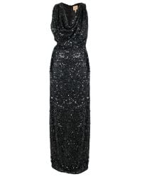 Vivienne Westwood Gold Label - Long Sequin Fond Dress Black - Lyst