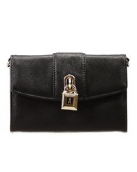 Patrizia Pepe | Black Mini Bags Bag Mini Pochette With Shoulder Leather Saffiano With Lock | Lyst