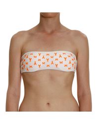 Patrizia Pepe | Orange Swimwear Band Bicolor With Logo Fluo | Lyst