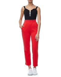 GOOD AMERICAN Red The High Waist Sweat Pant
