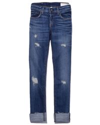Rag & Bone | Blue 10 Inch Dre Jean In Colvin | Lyst