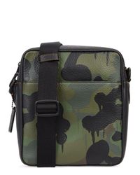 COACH Green Camoflauge-print Leather Cross-body Bag for men