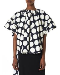 Awake - Black Polkadot Top - Lyst