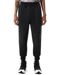 Y-3 | Black Panelled Joggers for Men | Lyst