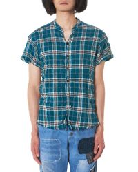 Greg Lauren - Blue Laguna Plaid Studio Shirt - Lyst