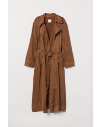Trench-coat en cupro mélangé H&M en coloris Natural