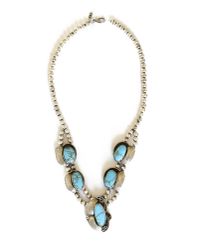 Natalie B. Jewelry | Blue Small Two Raven Handmade Necklace | Lyst