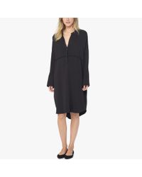 James Perse Black Stretch Crepe Tunic Dress