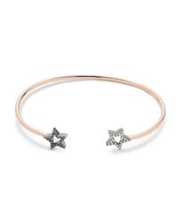 J.Crew | Metallic Rosa De La Cruz London 18k Gold And Diamond Double Star Bracelet | Lyst