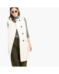 J.Crew | White Collection Double-faced Italian Wool Sleeveless Coat | Lyst