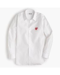 J.Crew | White Play Comme Des Garã§ons Red Heart Button-down Shirt | Lyst