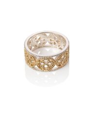 Mara Hotung - Metallic Faith Ring Yellow Gold Vermeil With Silver Edge - Lyst