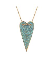 Cosanuova - Multicolor Long Turquoise Heart Necklace - Lyst