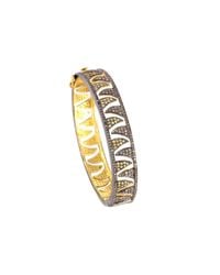 Meghna Jewels - Metallic Claw Gold And Black Bangle - Lyst