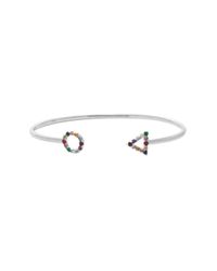 Eshvi Metallic Multi Colour White Gold Bracelet